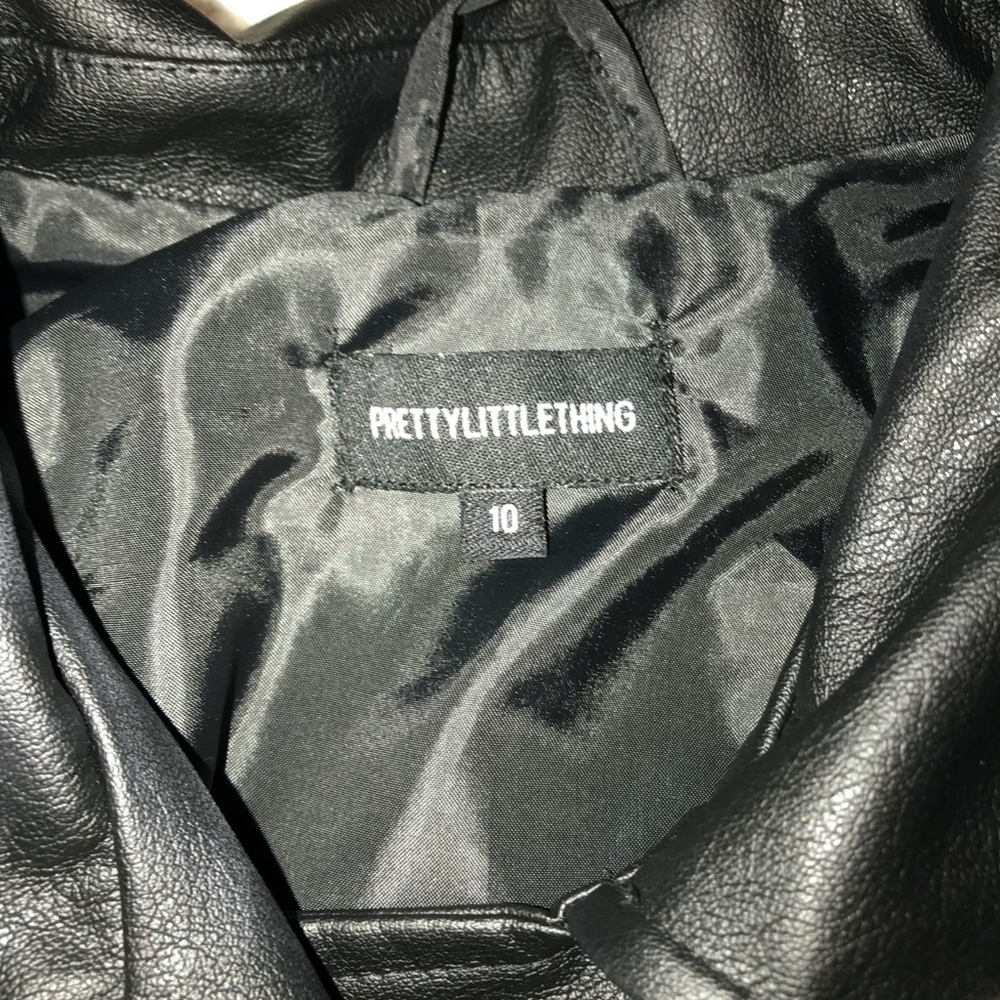NWOT black biker jacket with zippers - Picture 3 of 3